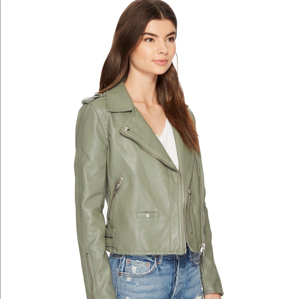 Blank NYC vegan jacket in matcha